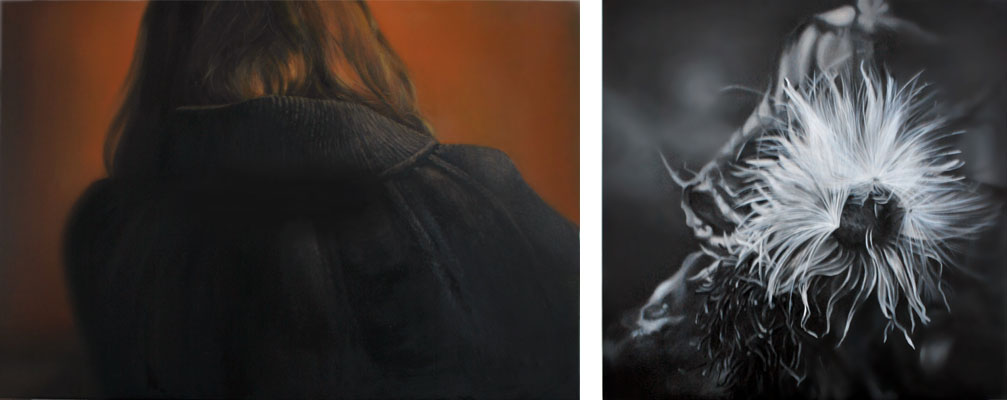 <h2>The Portrait of K.</h2> <p>2012, 27,56 x 39,37 in and 27,56 x 39,37 in , Oil on canvas, UNAVAILABLE</p>