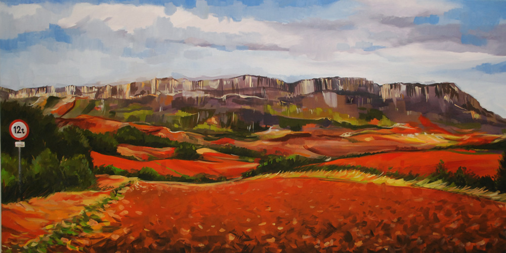 <h2>The twenty-foutrh Day</h2> <p>2014, 39,37 x 19,69 in, oil on canvas, SOLD</p>